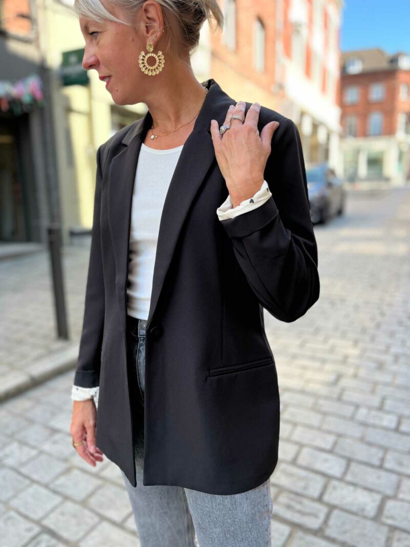 blazer noir oversize