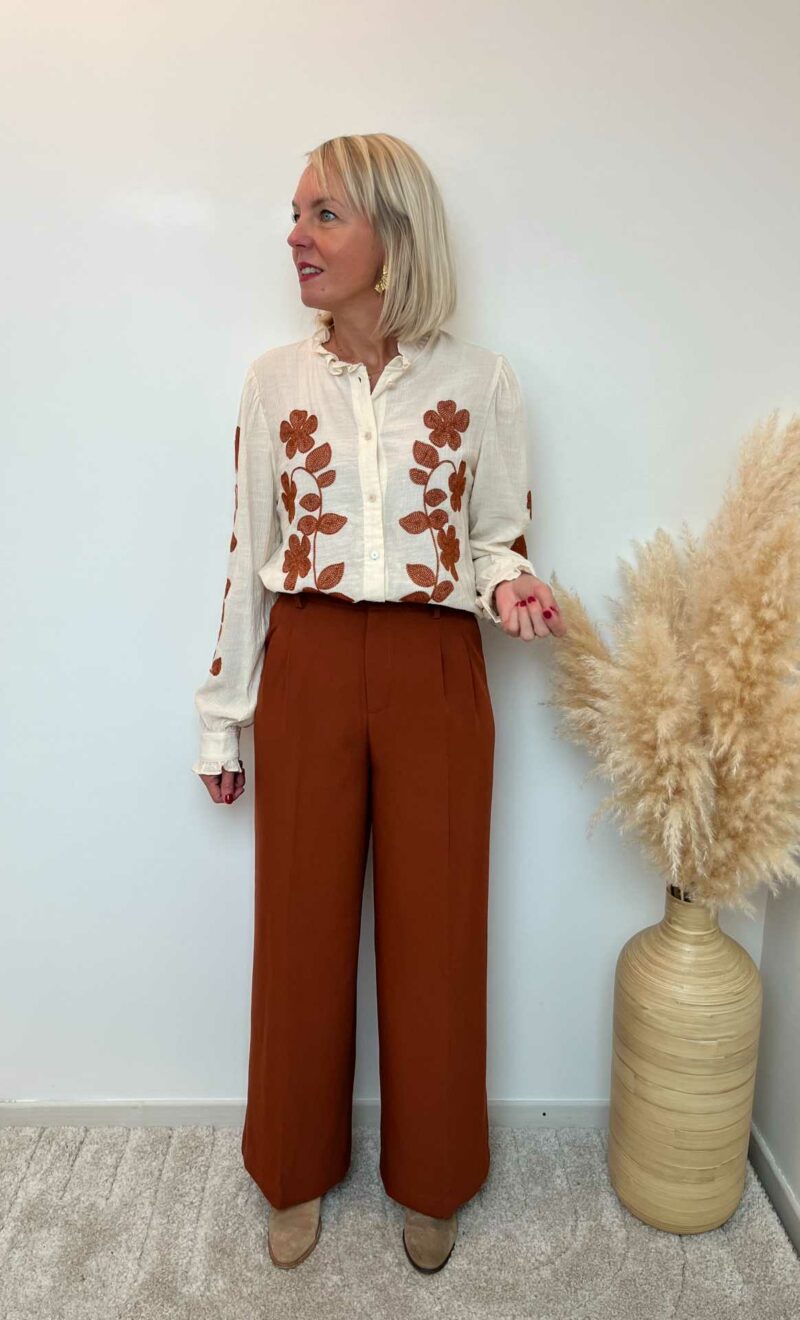 PANTALON TAILLEUR TERRA COTTA