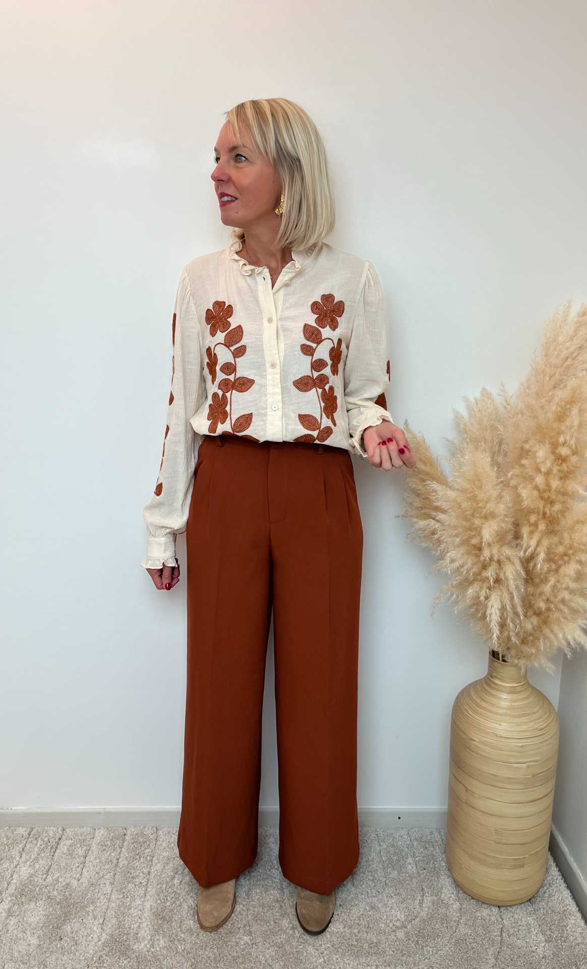 PANTALON TAILLEUR TERRA COTTA