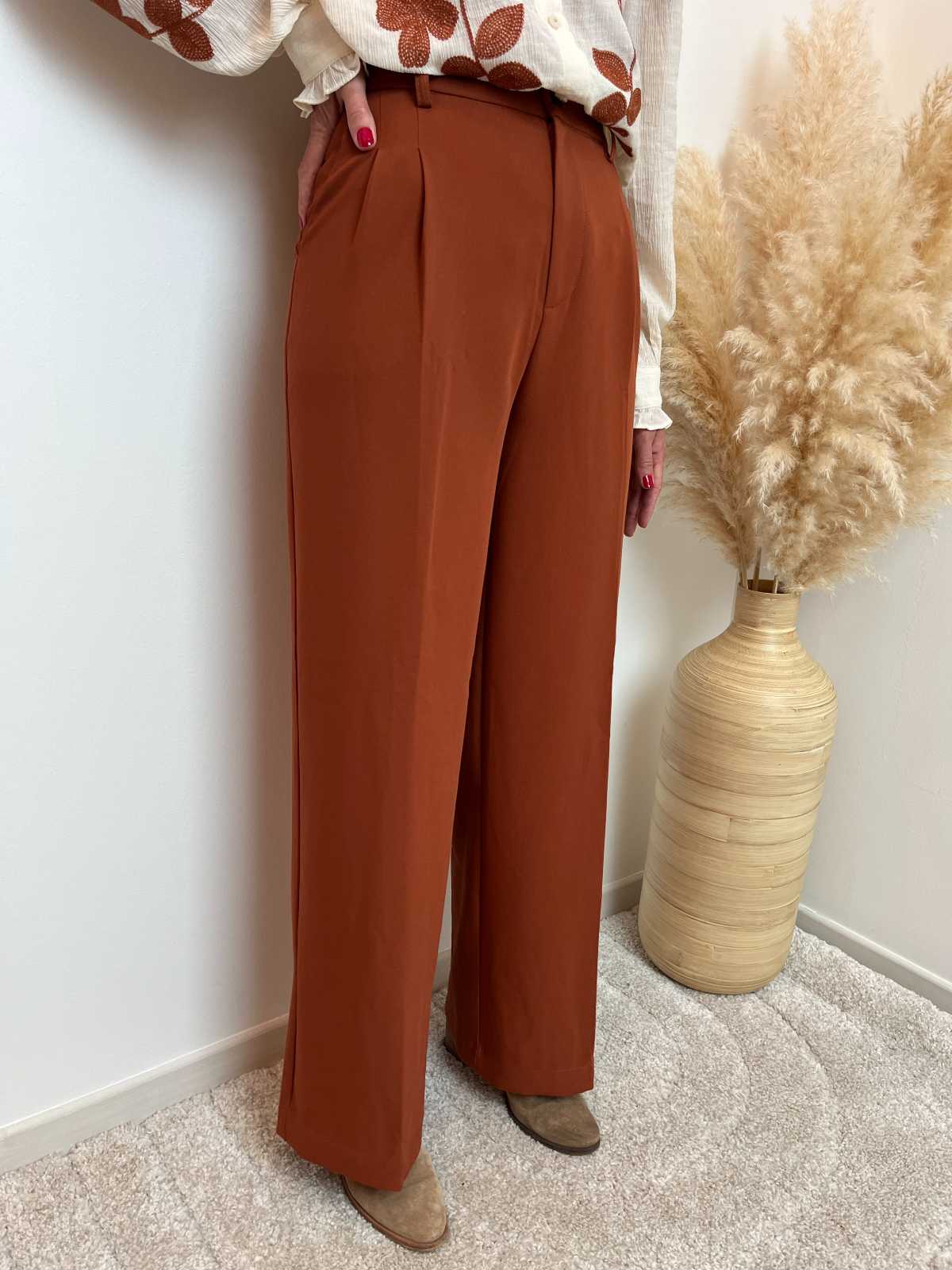 PANTALON TAILLEUR TERRA COTTA