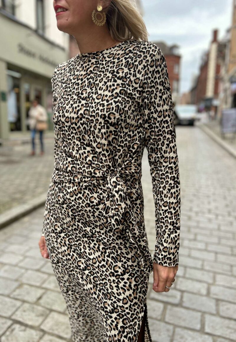 robe longue noeud leopard