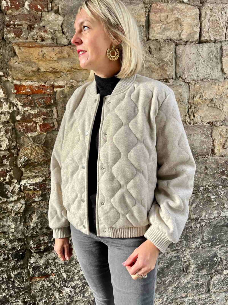 VESTE BOMBER MATELASSEE BEIGE