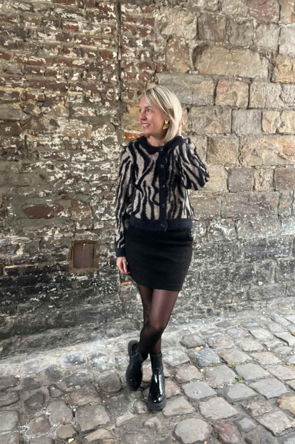 GILET NOIR ET BEIGE